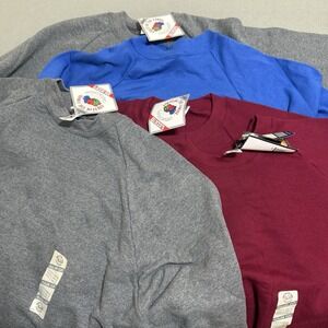 90s Sweatshirt LOT (5) Deadstock Crewneck Pullover USA XXXL 3X Fruit Of The Loom